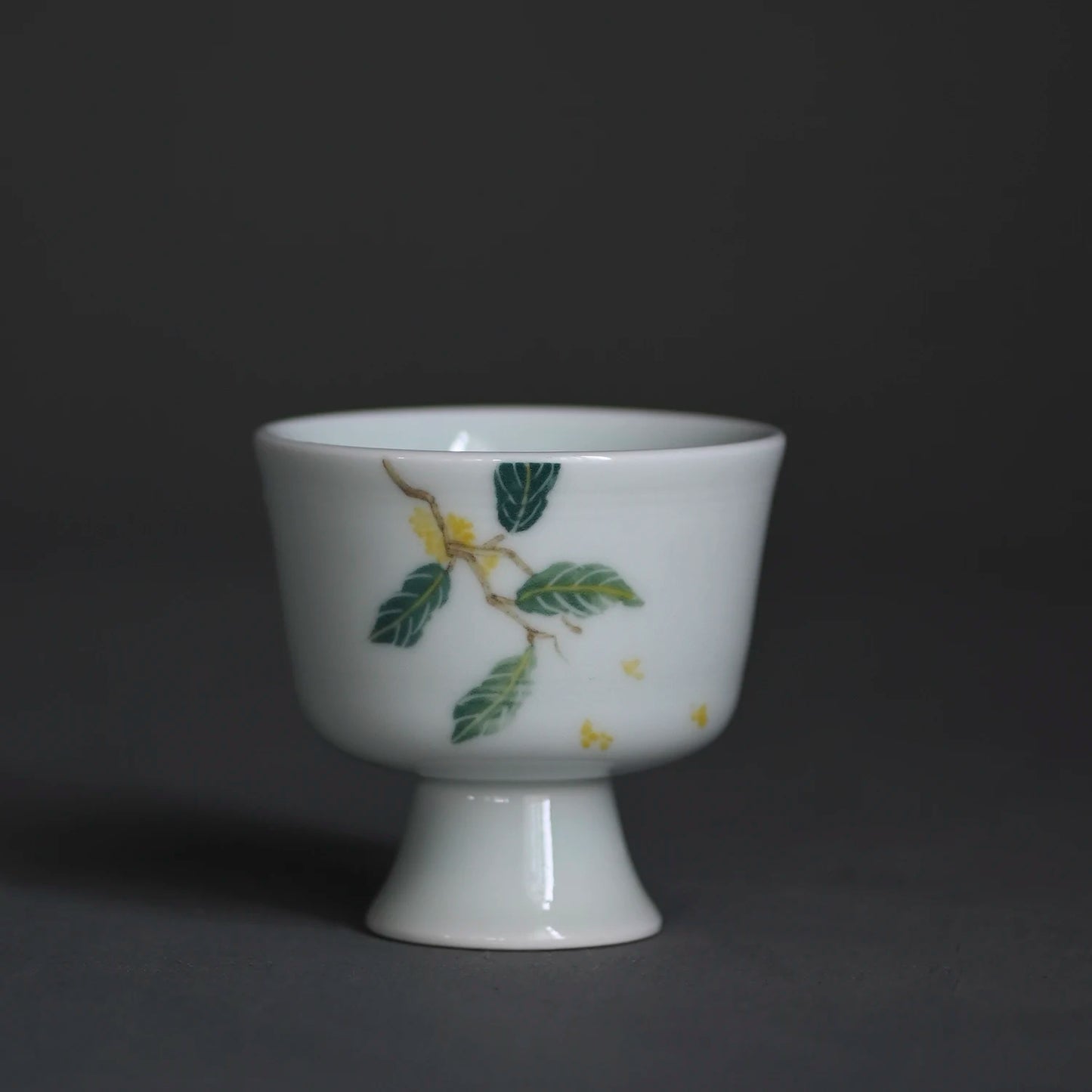 jingdezhen shadow blue hand-painted footed under glaze glass ceramic masters cup small glass sample tea cup tea sets