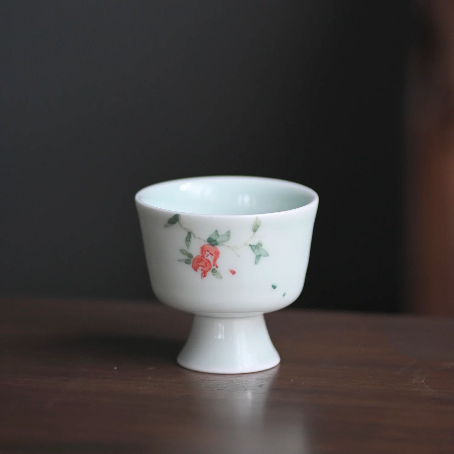 jingdezhen shadow blue hand-painted footed under glaze glass ceramic masters cup small glass sample tea cup tea sets