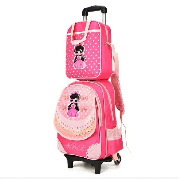 kids School trolley bag for girls school bag with wheels School Rolling backpack Bags Children school wheeled backpack Mochilas