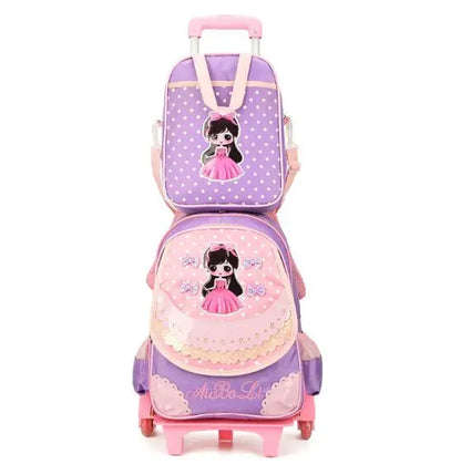 kids School trolley bag for girls school bag with wheels School Rolling backpack Bags Children school wheeled backpack Mochilas