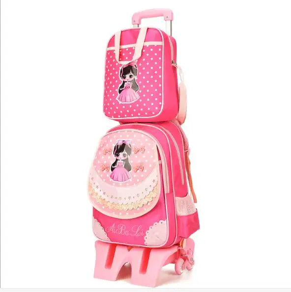 kids School trolley bag for girls school bag with wheels School Rolling backpack Bags Children school wheeled backpack Mochilas
