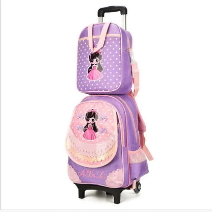 kids School trolley bag for girls school bag with wheels School Rolling backpack Bags Children school wheeled backpack Mochilas