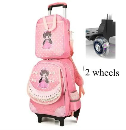 kids School trolley bag for girls school bag with wheels School Rolling backpack Bags Children school wheeled backpack Mochilas
