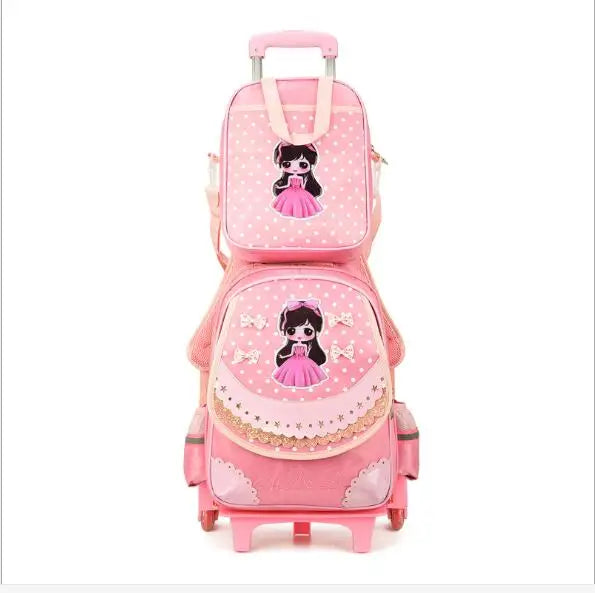 kids School trolley bag for girls school bag with wheels School Rolling backpack Bags Children school wheeled backpack Mochilas