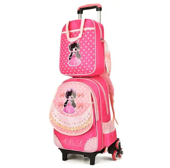 kids School trolley bag for girls school bag with wheels School Rolling backpack Bags Children school wheeled backpack Mochilas
