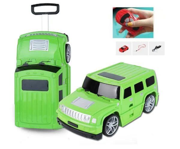 kids carry on luggage suitcase remote control car style Travel Trolley Rolling Suitcase for boys Riding suitcase for Children