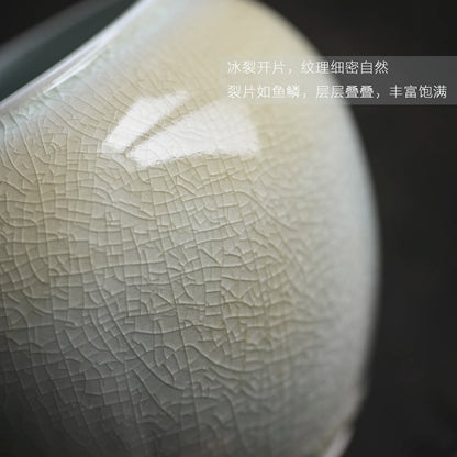 kiln change Kungfu Jianshui ceramics household ice crack glaze slag bucket water bowl tea slag jar wash tea cup bowl