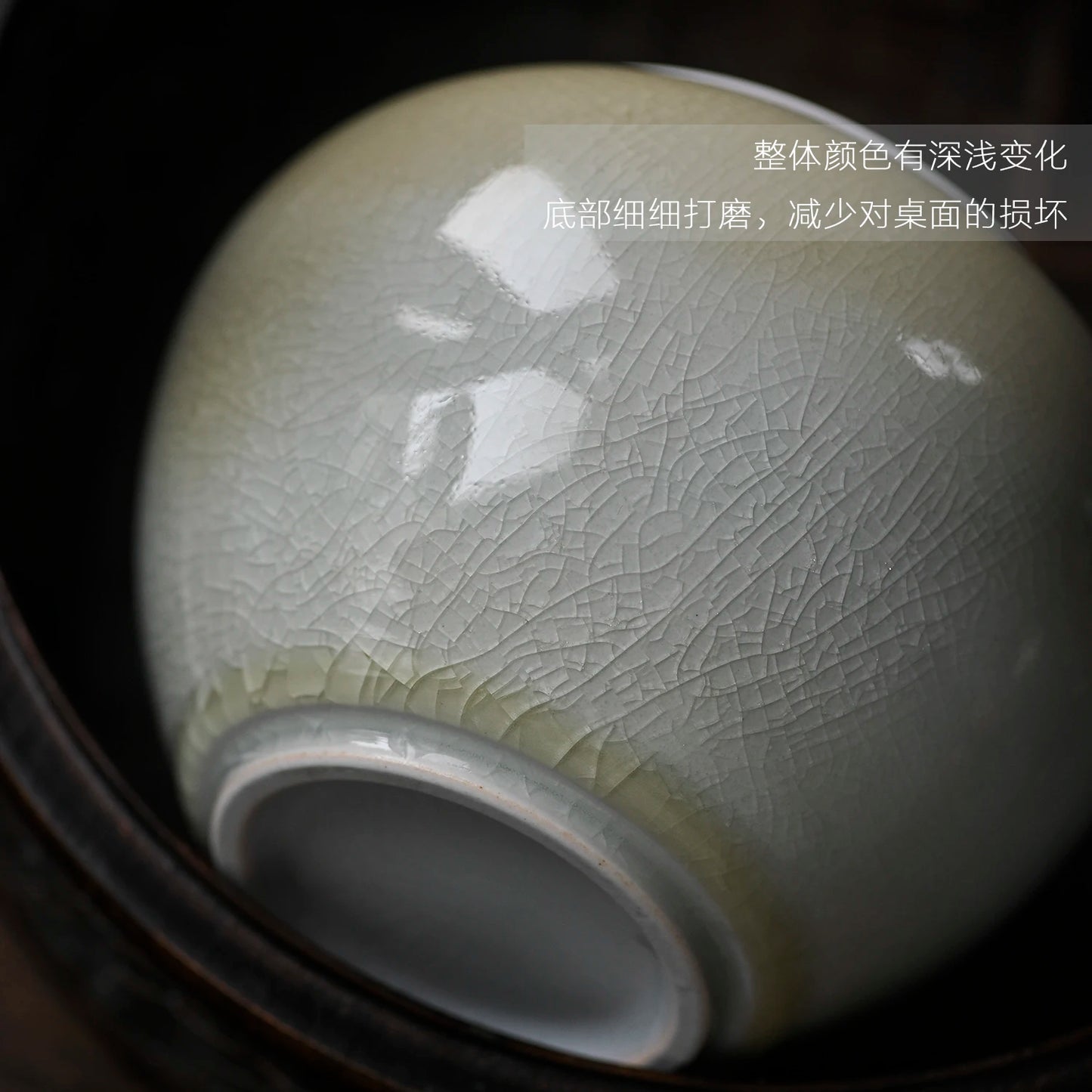 kiln change Kungfu Jianshui ceramics household ice crack glaze slag bucket water bowl tea slag jar wash tea cup bowl