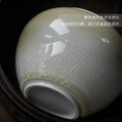 kiln change Kungfu Jianshui ceramics household ice crack glaze slag bucket water bowl tea slag jar wash tea cup bowl