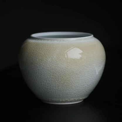 kiln change Kungfu Jianshui ceramics household ice crack glaze slag bucket water bowl tea slag jar wash tea cup bowl