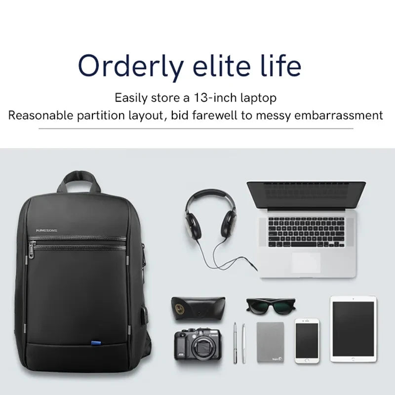 kingsons 13  inch Laptop Bag Single Shoulder Sling Bag Men Chest Bag Waterproof Small Crossbody Bag.jpg_.webp