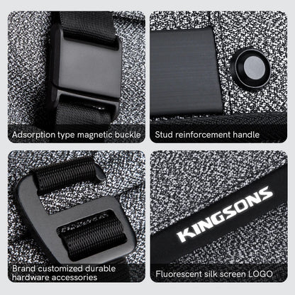 kingsos Men Crossbody Bag Kingsons Male Messenger Bag Waterproof Sling Bag Small Chest Bag 10 Inch Tablet Bag Business Casual