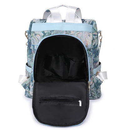 ladies backpack leisure shoulder bag anti-theft backpack woman bagpack female chinese style backpack flowers travel bag gift