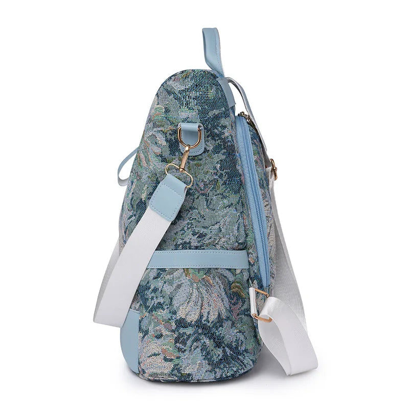 ladies backpack leisure shoulder bag anti-theft backpack woman bagpack female chinese style backpack flowers travel bag gift