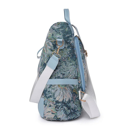 ladies backpack leisure shoulder bag anti-theft backpack woman bagpack female chinese style backpack flowers travel bag gift