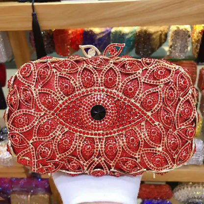 lady Crystal Evening Bag Women Clutches bags for party  Ladies Clutch bags Dinner Handbags Hollow Out Female shoulder Bag gift