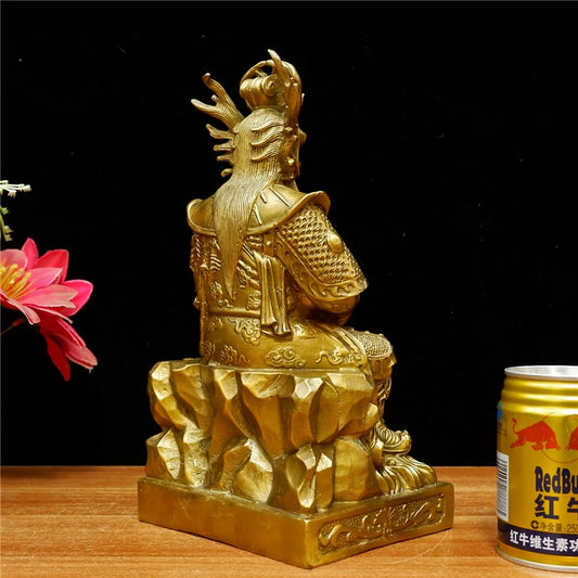 large - Asia Company SHOP home Exorcise evil spirits efficacious Protection Sea God Dragon King LONG WANG FENG SHUI brass statue