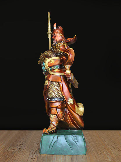 large # Asia Company home Porch lobby efficacious Protection bring Money God of wealth GUAN GONG dragon Guan di copper statue