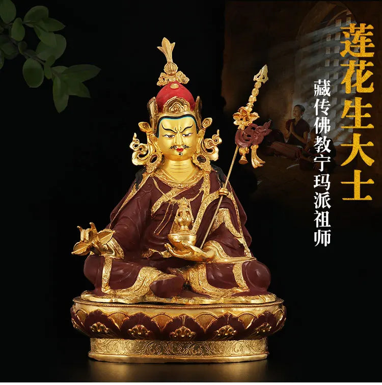 large GOOD  HOME Temple lobby efficacious Protection Nepal, Tibet GOLD Tantra Guru Padmasambhava buddha brass statue  52CM