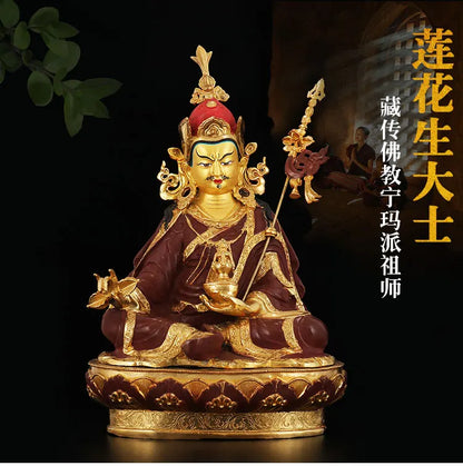 large GOOD  HOME Temple lobby efficacious Protection Nepal, Tibet GOLD Tantra Guru Padmasambhava buddha brass statue  52CM