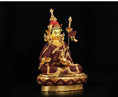 large GOOD  HOME Temple lobby efficacious Protection Nepal, Tibet GOLD Tantra Guru Padmasambhava buddha brass statue  52CM