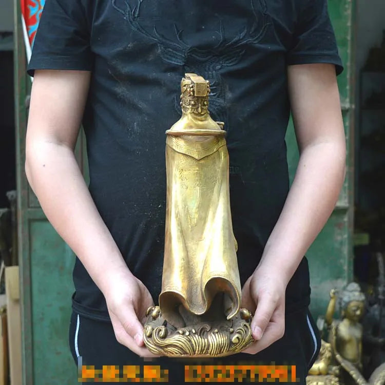 large GOOD LUCK Auspicious COPPER Goddess Mazu BUDDHA ornament  living room Company Decorative PING AN guanyin BUDDHA Statue