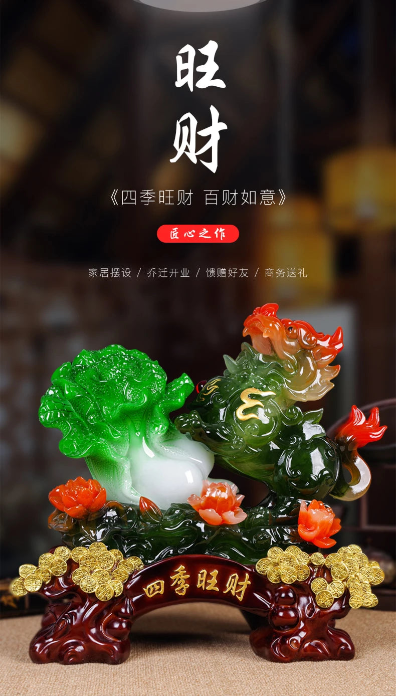 large GOOD Mascot Home store Company talisman Bring wealth money GOOD LUCK Dragon PI XIU JIN CHAN FENG SHUI Decoration Statue