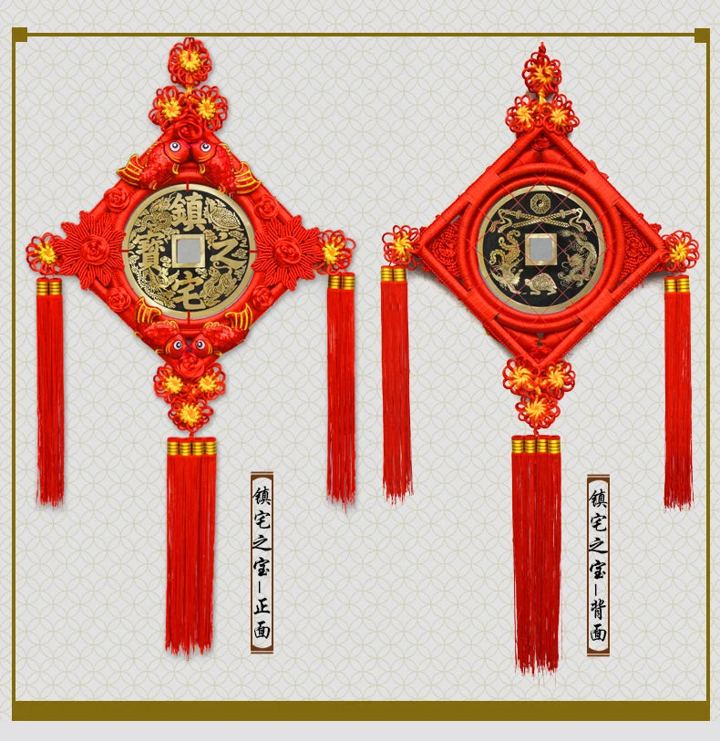 large- HOME Lobby hall WALL festival Decorations gift efficacious exorcise evil spirit Lucky Hand knitted FENG SHUI Chinese knot