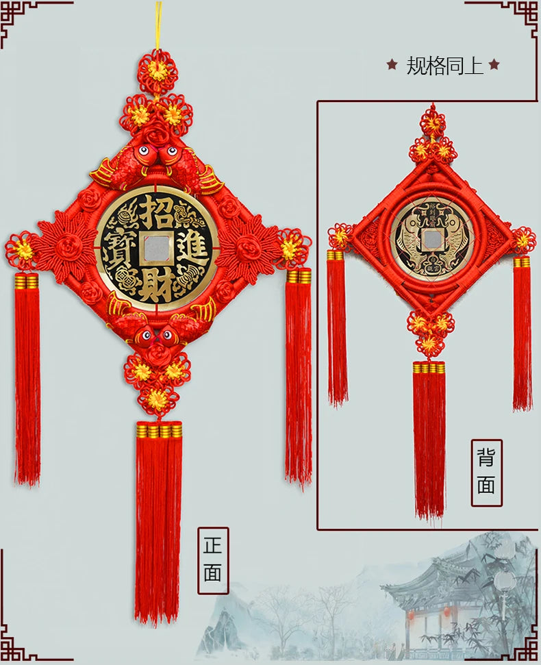 large # HOME Lobby hall WALL shop festival Decorations gift efficacious Money Drawing lucky Hand knitted FENG SHUI Chinese knot