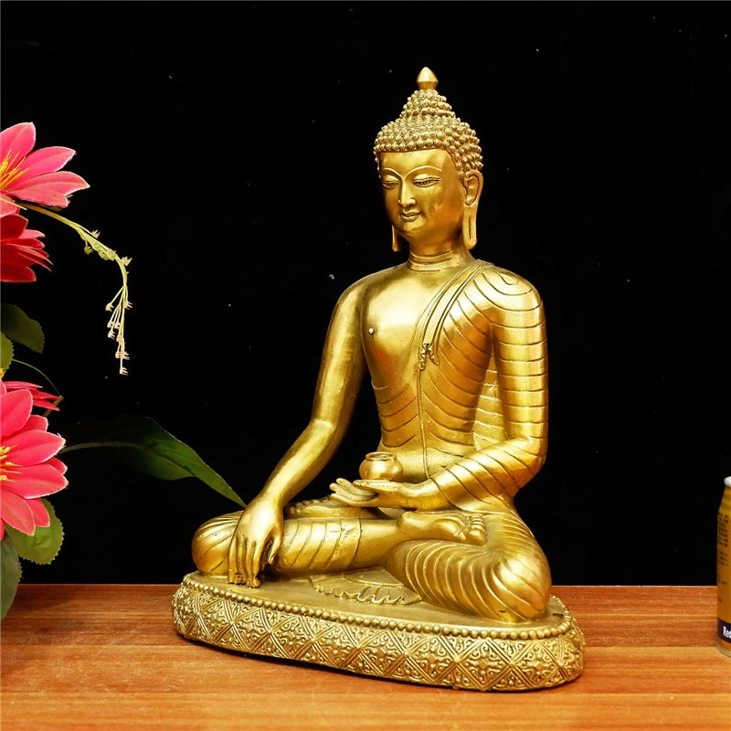 large -Southeast Asia Company SHOP home efficacious Protection Sakyamuni Sakyamuni Almighty God Sitting Buddha brass statue