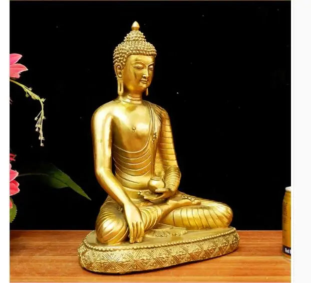 large -Southeast Asia Company SHOP home efficacious Protection Sakyamuni Sakyamuni Almighty God Sitting Buddha brass statue