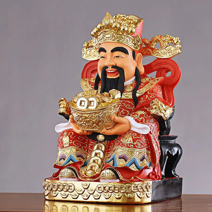 large Southeast Asia HOME SHOP Company efficacious Mascot Golden CAI SHEN God of wealth FENG SHUI statue brisk thriving business