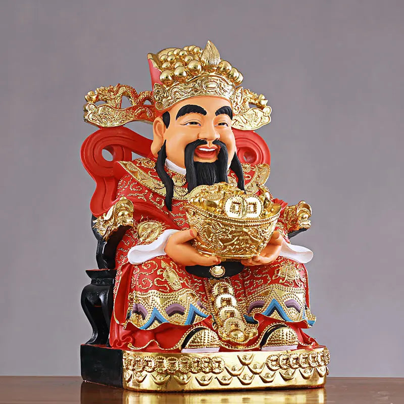 large Southeast Asia HOME SHOP Company efficacious Mascot Golden CAI SHEN God of wealth FENG SHUI statue brisk thriving business