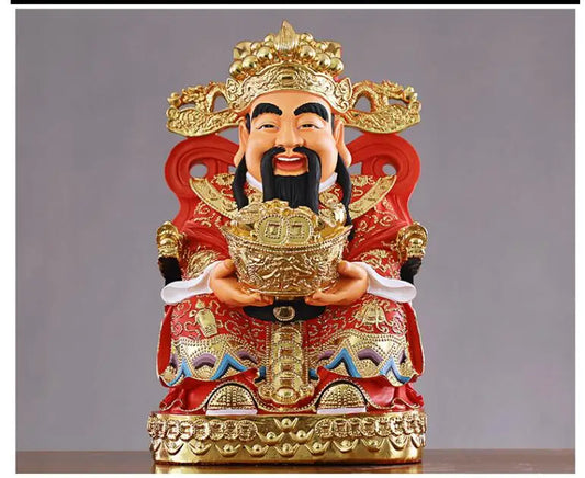 large Southeast Asia HOME SHOP Company efficacious Mascot Golden CAI SHEN God of wealth FENG SHUI statue brisk thriving business
