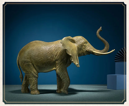 large Southeast Asia Thailand high grade GOOD LUCK bronze God elephant mascot statue HOME company business God of wealth Mammon
