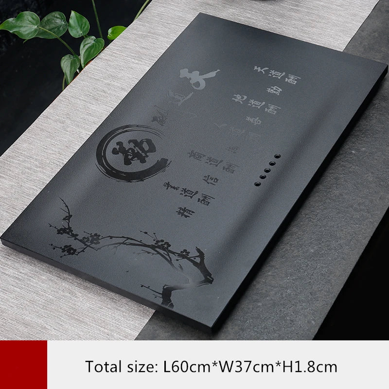large tea tray weighted stone table water draining system pipe & ball heavy complete stone handmade serving trays edge base new