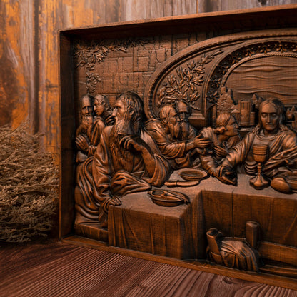last supper catholic religion saints statue bible jesus wood carving plaque christian icon church wall decoration christmas gift