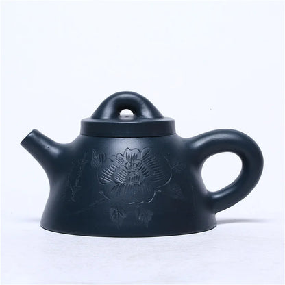 lotus flower carved tea pot with infuser handmade marked Chinese kungfu pot true yixing zisha tianqing clay 240ml shipiao new