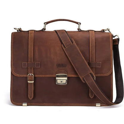 luxury hands s designer messenger Crazy Horse Cow Leather man cow leather document bag