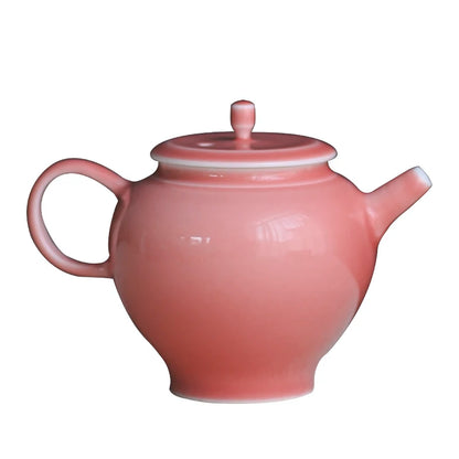 manual spray at the beginning of the jingdezhen peach pink little teapot ceramic teapot kung fu tea pot of household