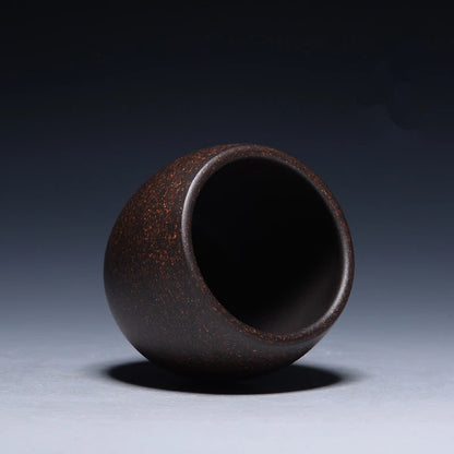 marked tea cup real yixing zisha cup for Pu'er tea Chinese kungfu teacups original ore purple grit black galaxy clay master cups
