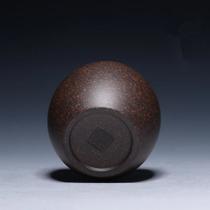 marked tea cup real yixing zisha cup for Pu'er tea Chinese kungfu teacups original ore purple grit black galaxy clay master cups