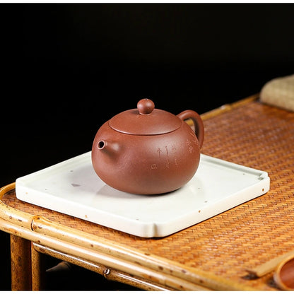 marked tea pot 170ml xishi pots Chinese character carved 7 infuser hole real yixing zisha purple grit clay handmade original ore