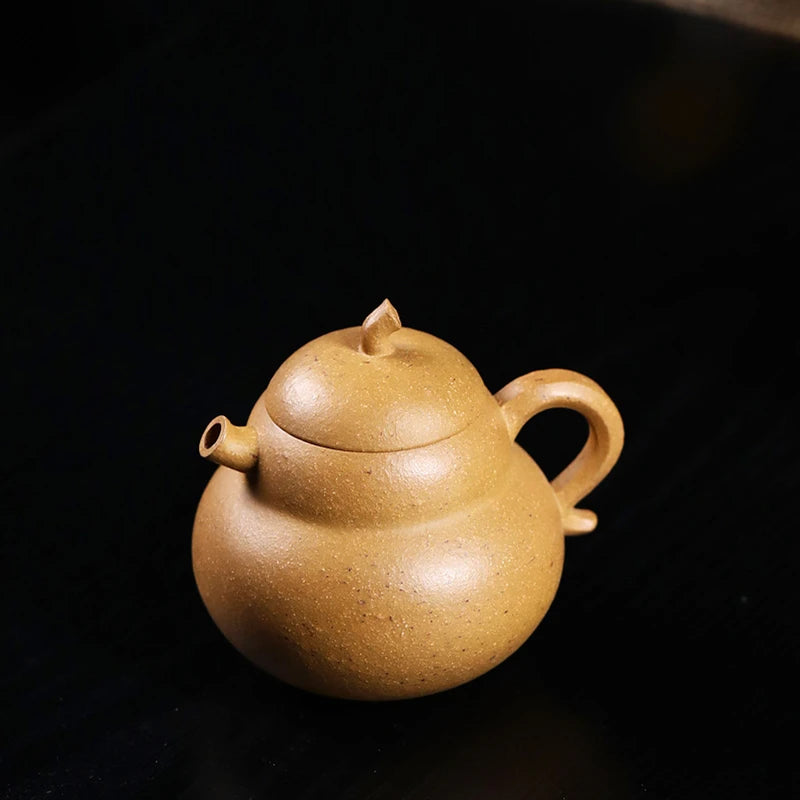 marked tea pot original ore real yixing zisha duan clay pot marked handmade one single hole 120ml small gourd shape design new