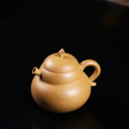 marked tea pot original ore real yixing zisha duan clay pot marked handmade one single hole 120ml small gourd shape design new