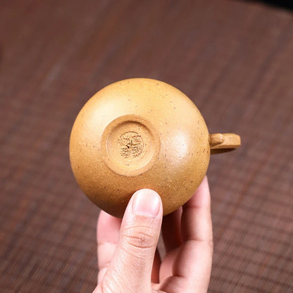 marked tea pot original ore real yixing zisha duan clay pot marked handmade one single hole 120ml small gourd shape design new