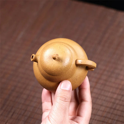 marked tea pot original ore real yixing zisha duan clay pot marked handmade one single hole 120ml small gourd shape design new