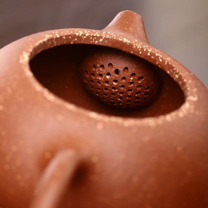 marked xishi tea pot real yixing zisha purple clay 9 holes ball shaped infuser 200ml Chinese kungfu pot 6.8oz