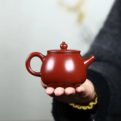 master tea pot Chinese character carved yixing zisha original ore dahongpao clay pot 125ml 7 infuser holes shipiao pot in China