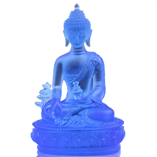 medicine guru buddha crystal ornaments pharmacists buddha resin  Eliminate the evil out protect buda figure STATUE shiva statue